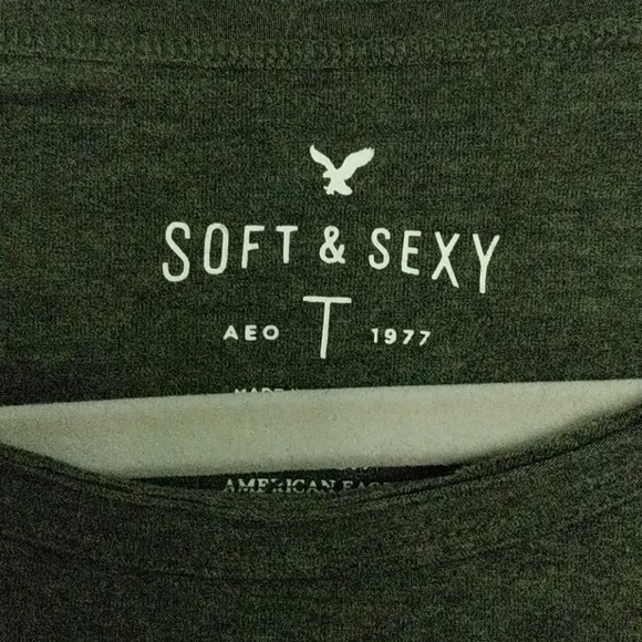 American eagle olive green shoulder tie top - Picture 3 of 3